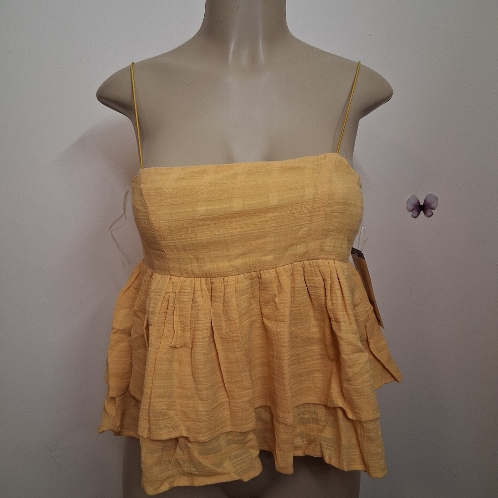 In The Beginning | Buttersquash Yellow Summer Tiered Top Small